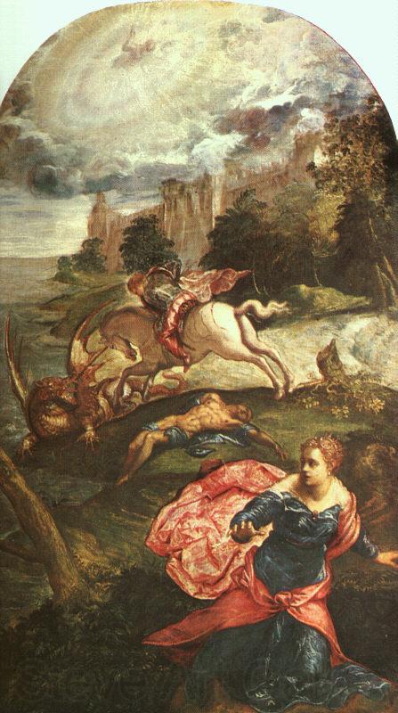 Jacopo Robusti Tintoretto St.George and the Dragon Spain oil painting art